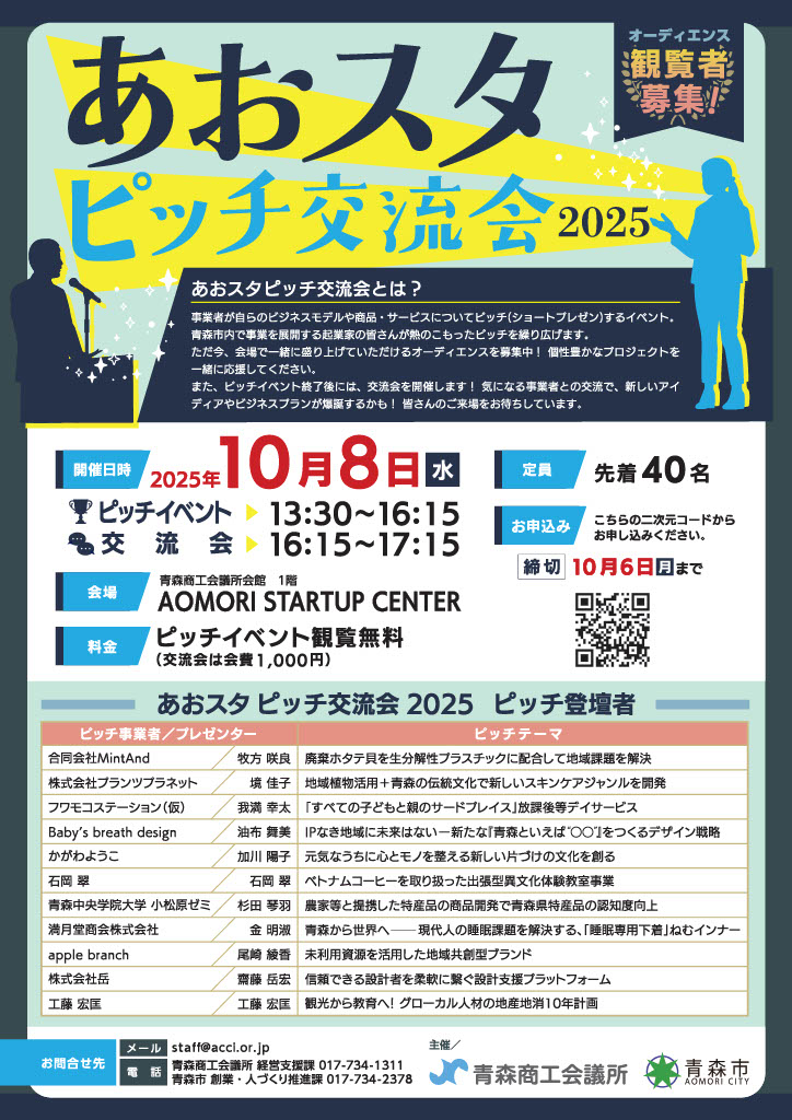 あおスタピッチ交流会2025　オーディエンス募集中！